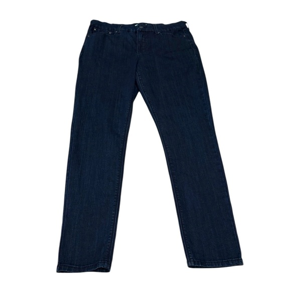 Seven7 Tummyless High Rise Skinny Women's Blue Jeans Dark Wash Size 16 - Picture 1 of 4